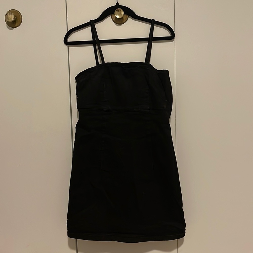 Zara - black denim mini dress